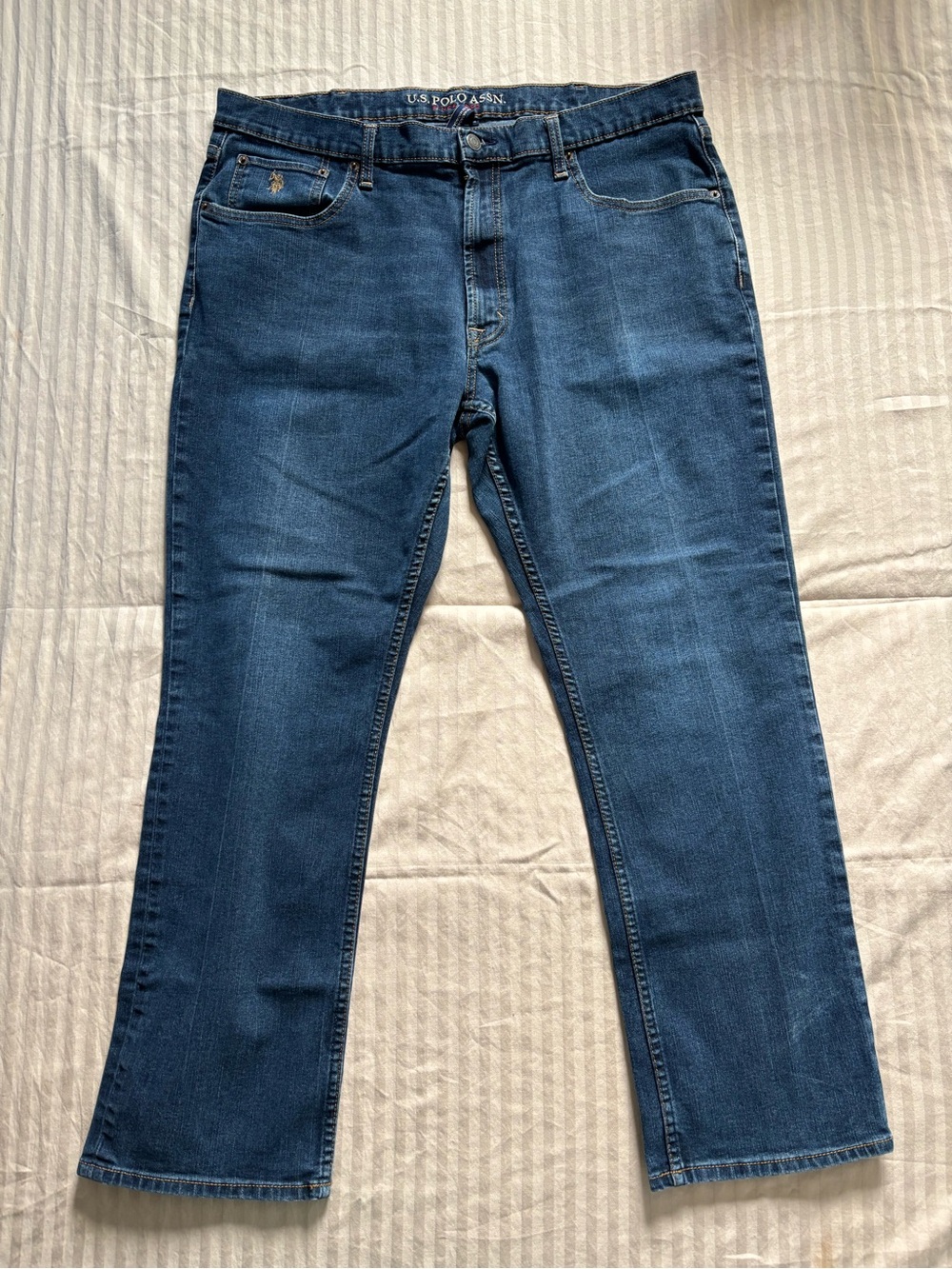 U.S. Polo Assn Men's Jeans 40x30 Activate Stretch Blue Denim Straight Leg Y2K